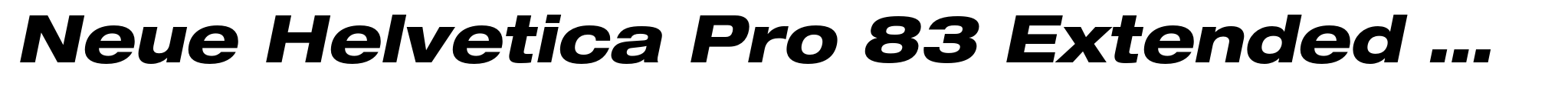 Neue Helvetica Pro 83 Extended Heavy Oblique image